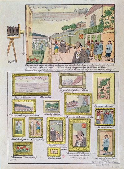 Demonstration av de många användningsområdena för ett fotografi i komposition, c.1910 av Henri Avelot